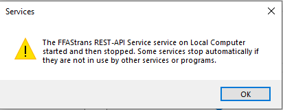 2nd machine error message