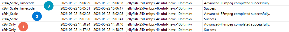 Tests run on conversion